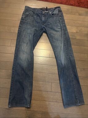 Guess Men's Blue Straight-Leg Jeans